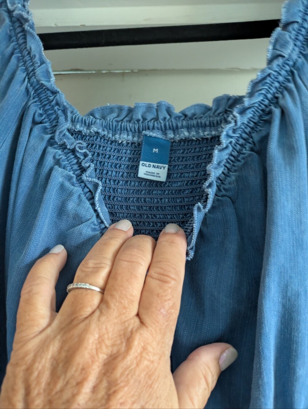 Old Navy Peasant/Cottagecore Blue Dress- M - Picture 3 of 7